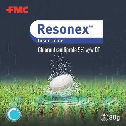 Resonex 5w/w DT 80GM Tablet FMC Chlorantraniliprole Fmc ( Army Fall Worm, borers, Rice worms, sugarcane worms ) Insecticide
