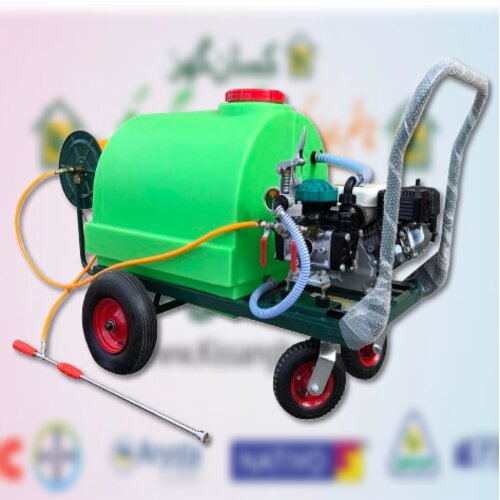 Trolley Power Sprayer 300Liter Easy to use Engine Spray Machine for agriculture use Heavy Duty sprayer for farms, factories etc Tow outputs at one time